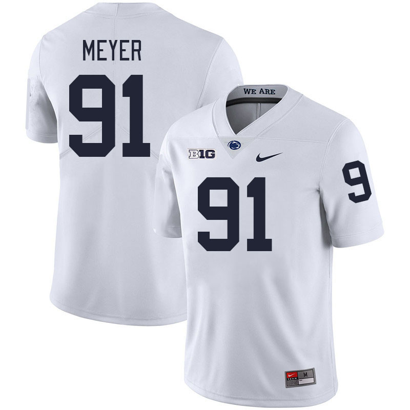 Penn State Nittany Lions #91 Chase Meyer College Football Jerseys Stitched Sale-White